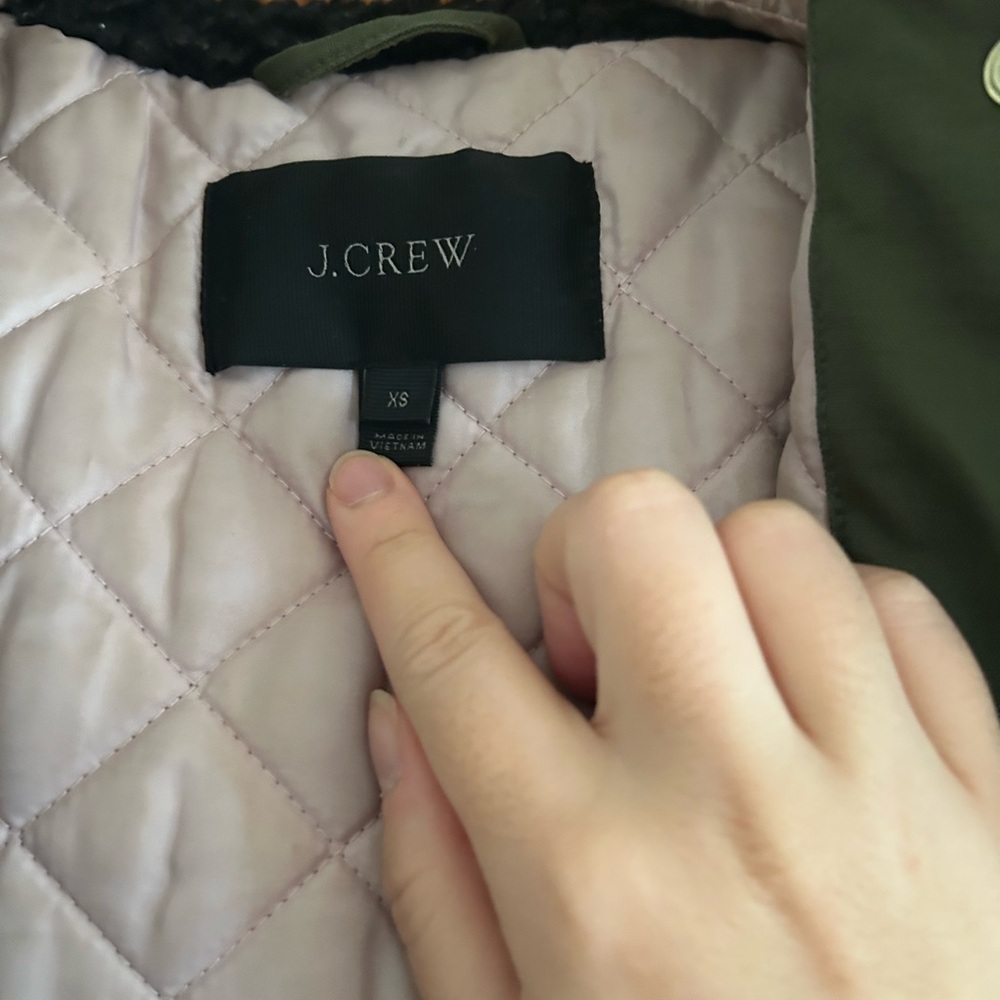 J.Crew Green Parka Primaloft Hooded Jacket - Picture 12 of 14